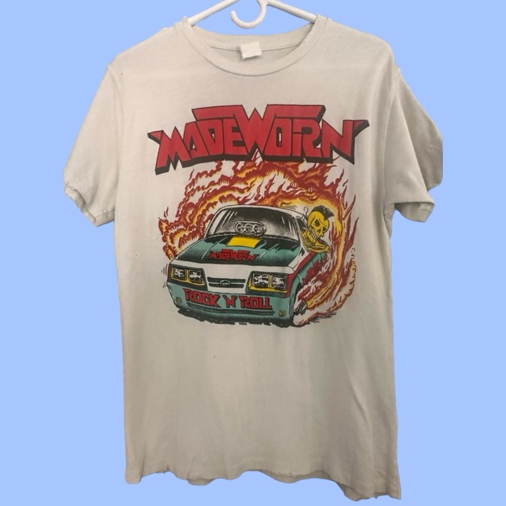 MadeWorn Rock n’ Roll T-Shirt With Bag. Size XS